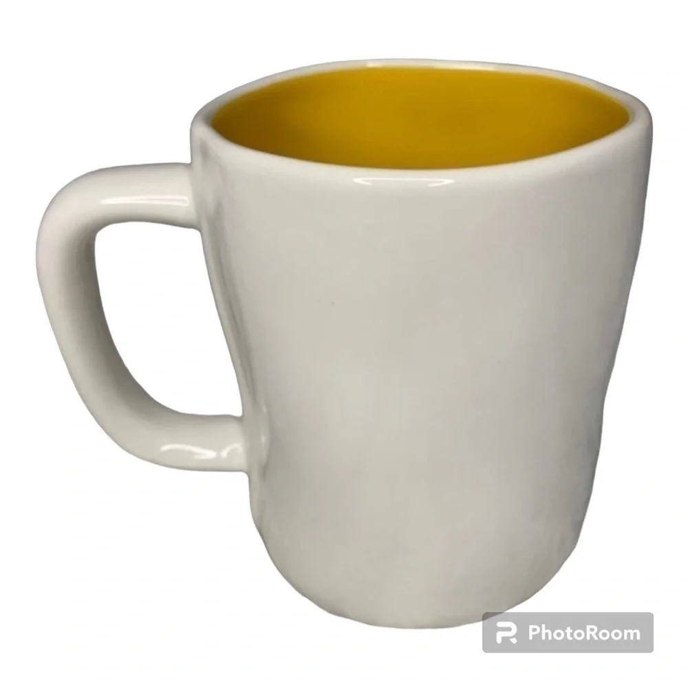 Rae Dunn BUSY Bee Coffee Mug Yellow Interior Farmhouse
